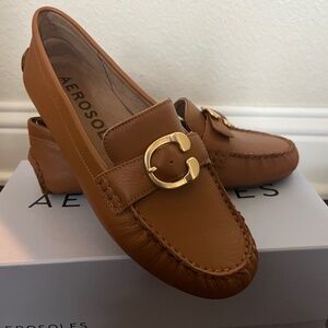 Aerosoles CASE Tan Leather Loafers 9.5